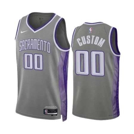 Dres Sacramento Kings Prilagođeni Nike 2022-23 City Edition Sivo Swingman
